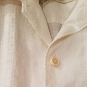 TOMMY BAHAMA LINEN SHIRT XXL off white